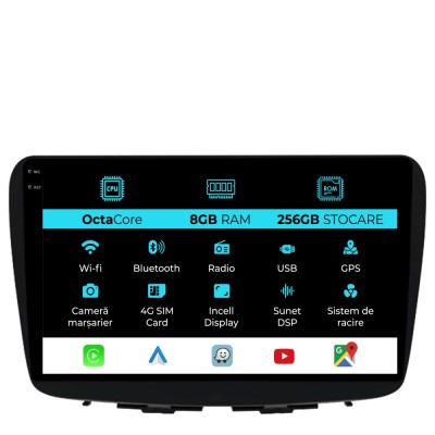 Navigatie Dedicata Suzuki Balneo (2015-2025), 9Inch, 8Gb Ram, 256Gb Stocare, Carplay foto