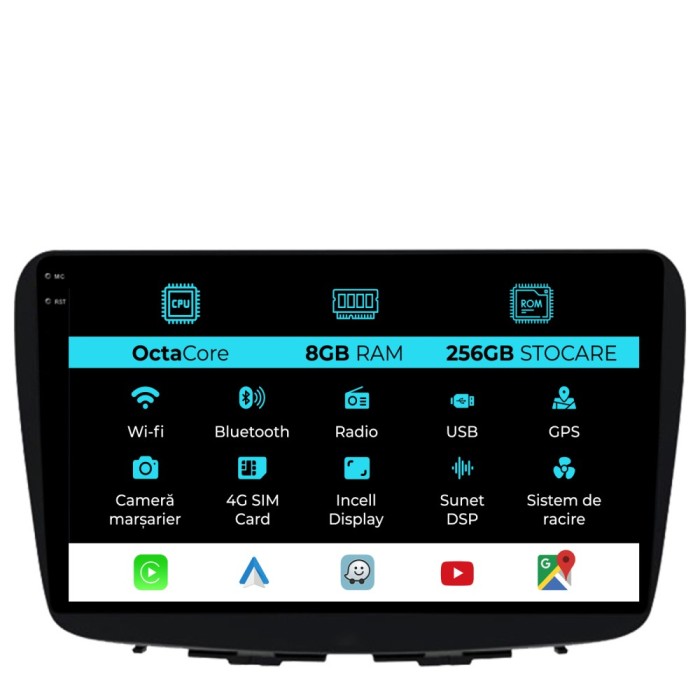 Navigatie Dedicata Suzuki Balneo (2015-2025), 9Inch, 8Gb Ram, 256Gb Stocare, Carplay