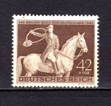 ✅ (S41) Germania Reich 1943 - Cursele de cai &quot; Panglica bruna a Germaniei&quot; ,serie Mi.854 ,MNH ( mic spot fata )