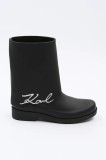 Karl Lagerfeld cizme KALOSH femei, culoarea negru, KL47064