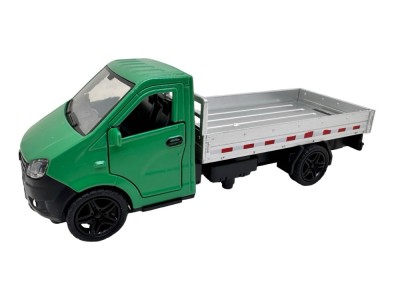 Macheta camioneta verde cu Platforma Model 1:36 Usile se Deschid Pull Back sunet si lumini foto