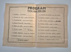 Program Circul Bernea Stagiunea 1957