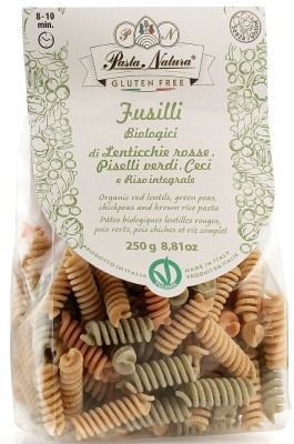 Fusilli tricolore bio fara gluten, 250g Pasta Natura foto
