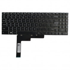 Tastatura Laptop Gaming, MSI, Crosshair 15 R6E, B12UEZ, B12UGZ, iluminata, neagra, iluminata RGB, layout US