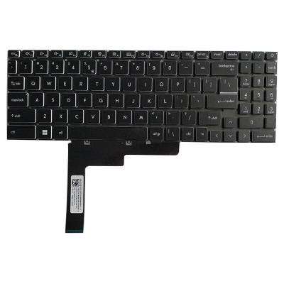 Tastatura Laptop Gaming, MSI, Crosshair 17 A11UDK, A11UCK, iluminata, neagra, iluminata RGB, layout US foto