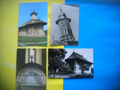 HOPCT LOT NR 134 MANASTIRI DIN -JUD SUCEAVA -4 CARTI POSTALE-RPR-NECIRCULATE foto