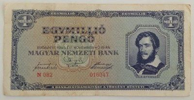 Bancnota Ungaria - 1000000 Pengo 1945 foto