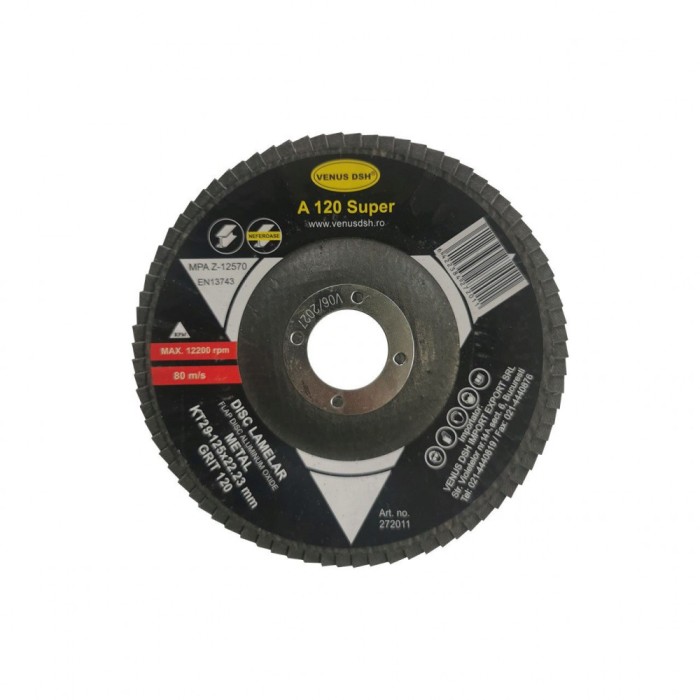 Disc lam. frontal metal kt29 - 125x22.23 mm, gr.120 DSH 272011