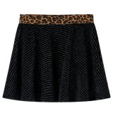 Fusta de copii cu talie leopard, negru, 92, vidaXL