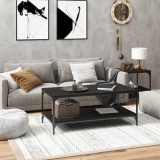 Cumpara ieftin Măsuță de cafea, negru, 100x50x40 cm, lemn prelucrat