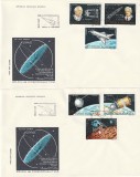 RO - FDC 25 ANI DE COSMONAUTICA SERIE SI COLITA ( LP 1071 LP 1072 ) 1983 ( 3 DIN 3 )