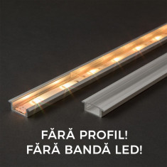 Ecran transparent pt. profil aluminiu LED – 2000 mm