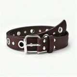 Cumpara ieftin Curea maro cu insertii argintii - 363376