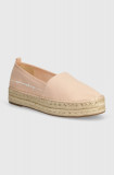 Armani Exchange espadrile culoarea bej, cu platforma, XDS005 XV846 00095