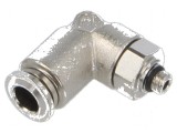 Racord push-in unghi 0,99-20bar alamă nichelată M5