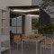 vidaXL Copertină retractabilă manual cu stor&amp;LED, antracit, 4,5x3 m 3069444