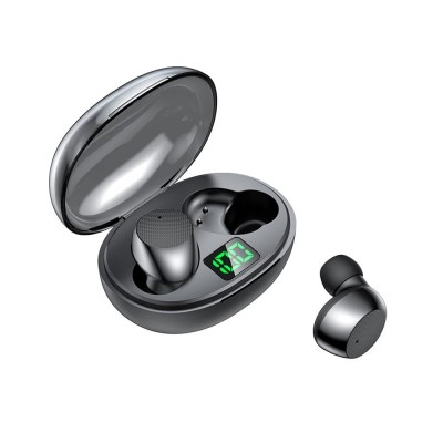 Casti wireless bluetooth, INOVA&amp;reg; K20, fara fir, conexiune universala, audio, microfon, afisaj digital baterie, BT 5.3, negru foto