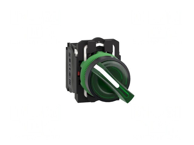 Comutator Rotativ 22mm Verde LED 24V