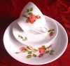 SET MIC DEJUN PORTELAN JOHANN SELTMANN BAVARIA SET CEASCA CAFEA CU FARFURII DECOR TRANDAFIRI