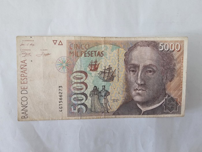 Spania 5000 Pesetas 1992