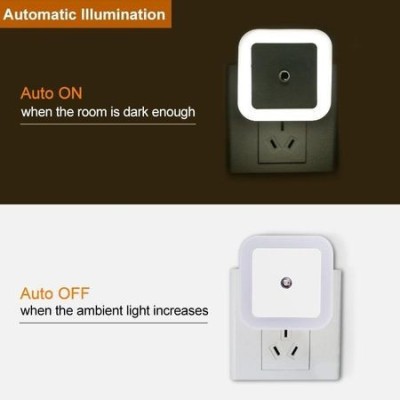 Lampa de veghe 3D White Bright Lamp - Veioza Smart Led cu senzor de lumina incorporat foto