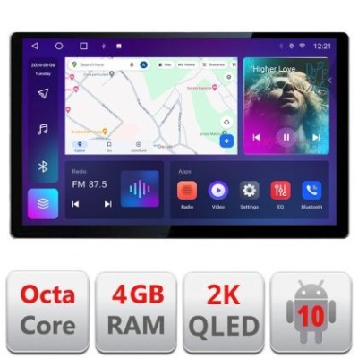 Navigatie dedicata Toyota Auris 2007-2013 N-auris-2013 Edonav ecran 13&amp;quot; 2K 4+32 Android Waze USB Navigatie 4G 360 Toslink Yout CarStore Technology foto