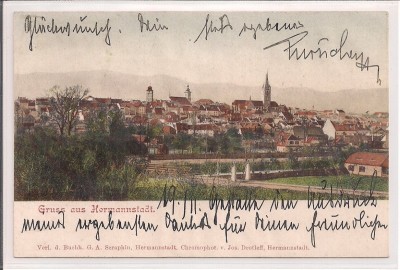 Carte postala circulata in anul 1902 Sibiu foto