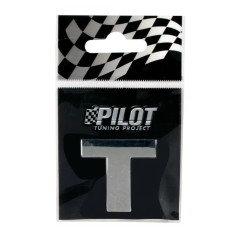 Autocolant 3D crom Type-3 (28mm) litera - T Garage AutoRide