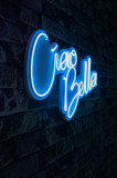 Decoratiune luminoasa LED, Ciao Bella, Benzi flexibile de neon, DC 12 V, Albastru, Neon Graph