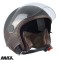 Casca open face pentru scuter - motocicleta (demi-jet) Max Helmets model DJDV06 LS Vision SV (ochelari soare integrati) culoare: negru mat/maro (NOM)
