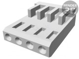 Mufă cablu-placă 2,54mm 4 pini, TE Connectivity