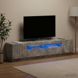 Cumpara ieftin Cabinet TV cu LED HOORN 3 buc. Gri Beton Lemn prelucrat