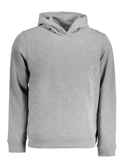 Hanorac bărbați, cu imprimeu cu logo, Regular fit, gri, L