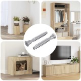 vidaXL Șuruburi confirmat 2 pcs Argintiu &Oslash;7 x 50 mm Metal 864382