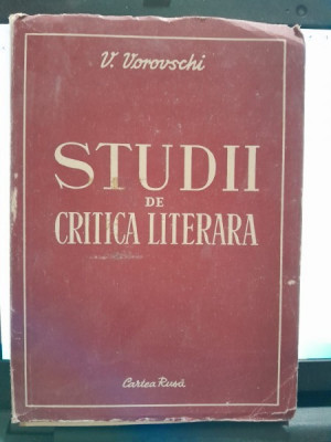 Studii de critica literara - V. Vorovschi foto