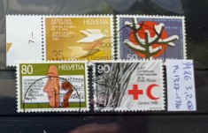 TS21 - Timbre serie Elvetia 1986 Mi1327 - 1330