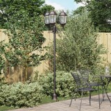 St&acirc;lp de iluminat pentru grădină vidaXL 3-lămpi E27 Bronz 220 cm Aluminiu