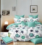 Cumpara ieftin Lenjerie Pat Bumbac 6 Piese Cu Elastic 180x200 cm, 200x230 cm, 55x75 cm, 70x70 cm, Clasy/Heinner/Vanora, Negru/Alb/Rosu/Gri/Albastru/Verde