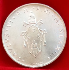 (A780) MONEDA DIN ARGINT VATICAN - 500 LIRE 1973, PAPA PAUL VI, TIRAJ 145.000 BUC, STARE FOARTE BUNA