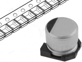 Condensator eletrolitic smd 100uF, 16VDC foto