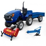 Cumpara ieftin Pachet Curatare si Intretinere Teren: Tractor 22CP Diesel cu Remorca, Plug, Tocator Vegetatie
