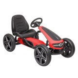 Kart Rosu Cu Pedale Pentru Copii, 3-7 Ani, Mercedes Benz Pedal Go Kart Red