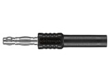 Mufă Banană 4mm 16A Neagră Neizolată