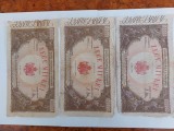 Lot de trei bancnote 10000 (18 mai 1945,20 decembrie 1945,28 mai 1946) Romania.