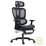 Cumpara ieftin Scaun de birou manager cu suport pentru picioare Verdant Premium Quality plasa negru