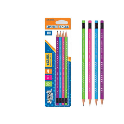 Creion grafit HB, Shining Star, 4 culori, 7Toys foto