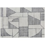 HOMCOM Covor Modern Antiderapant cu Linii Geometrice din Poliester, Multicolor | Aosom Romania