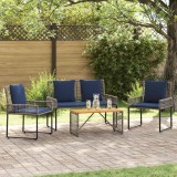 vidaXL Set de Mobilier pentru Exterior cu pernă oțel 42025168