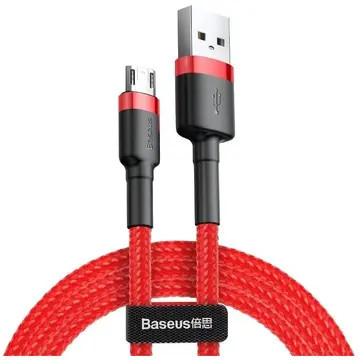 Cablu date Baseus Cafule CAMKLF-C09, USB la Micro USB, Fast Charge, 2.4 A, lungime 1 m, rosu
