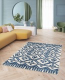 Cumpara ieftin Covor Premium Belgian Model Monaco 23513-950, Marime 123 x 170 cm, Albastru, Antialergic, Polipropilena, Living, Dormitor, Sufragerie, Birou